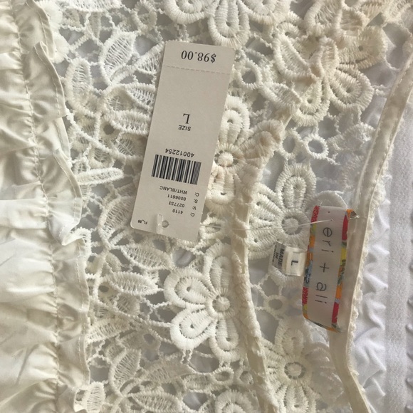 Anthropologie white crochet shirt - Picture 4 of 4